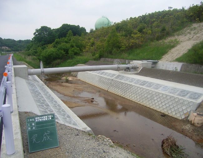 一級河川服部川　県単河川局部改良工事